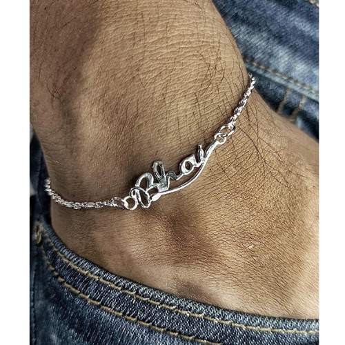 Silver Chest 925 Pure Silver Bracelet Style Rakhi For Brother 1