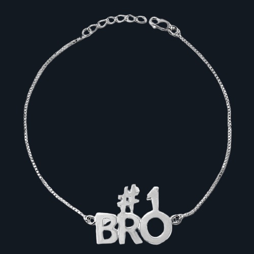 Taraash 925 Sterling Silver Number 1 Bro Chain Rakhi For Brother